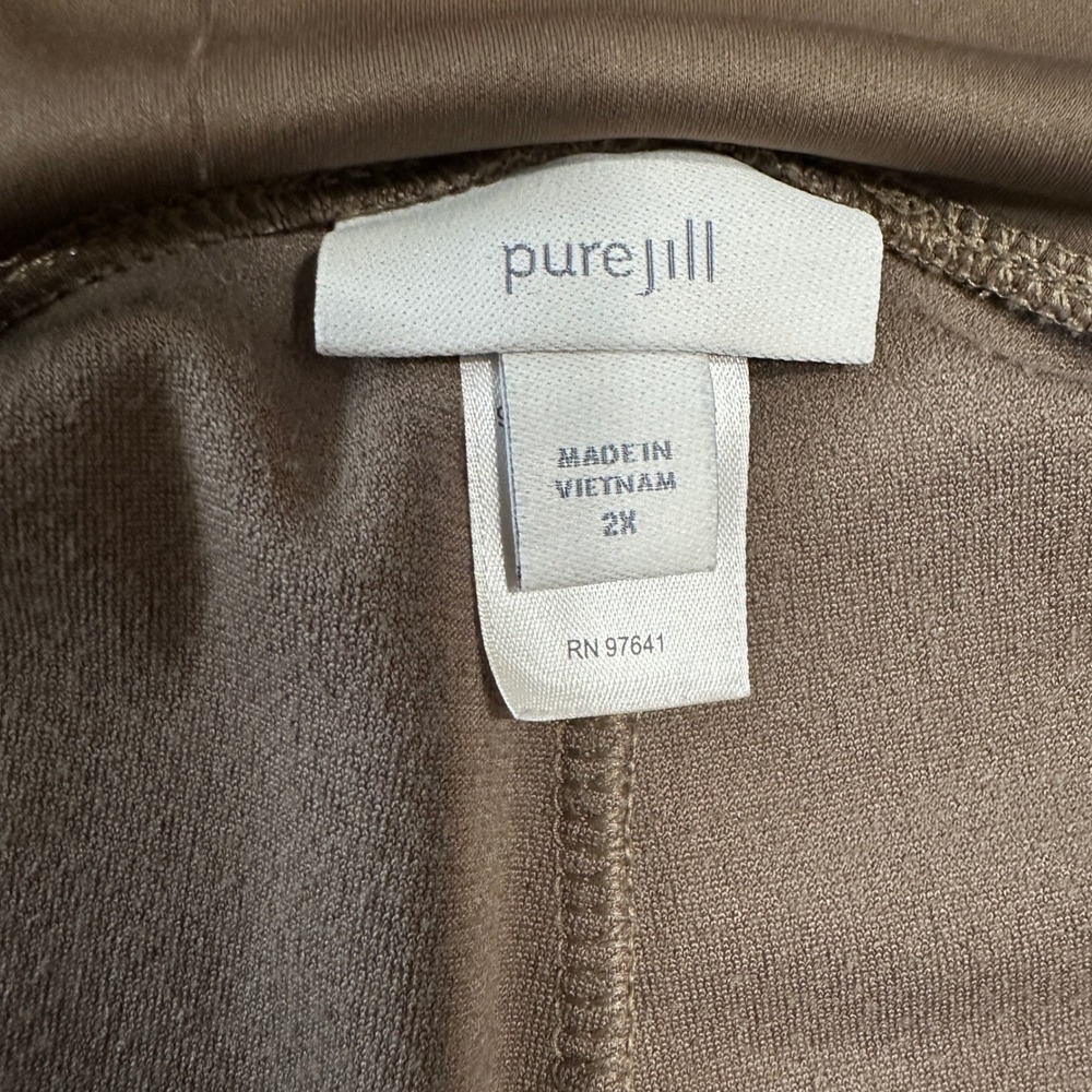 J Jill Pure Jill Brown Velour 2 Piece Cozy Set 2X, Airplane Travel Comfort Plus - Picture 13 of 14